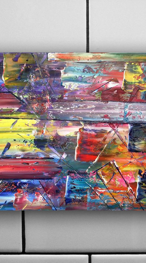 "Freeway Frenzy" - SPECIAL PRICE - Original PMS Oil Painting On Canvas - 20 x 16 inches by Preston M. Smith (PMS)