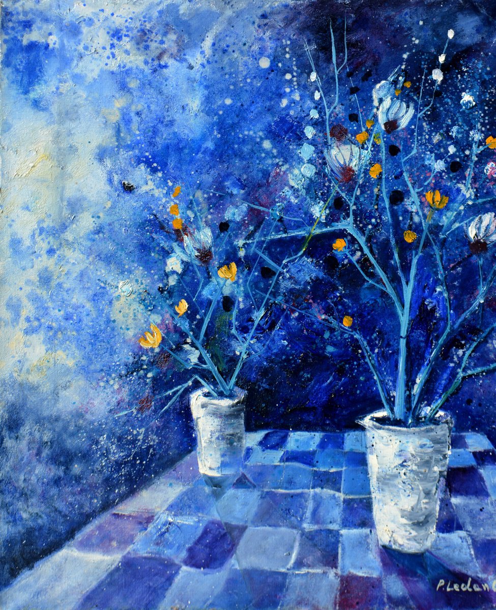 Abstract Blue Still Life By Pol Henry Ledent, 20 X 24, Artwork For Sale On Artfinder