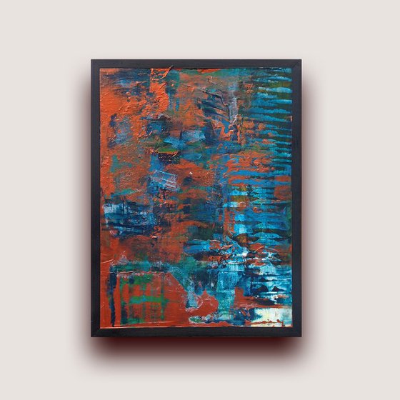 Copper Ripples - abstract painting