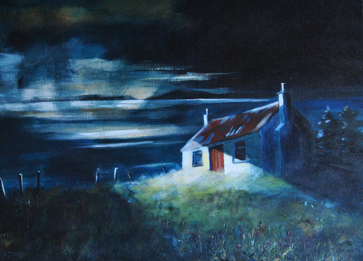  Broadford Cottage By Ian Macphie, 28 X 20, Artwork For Sale On Artfinder