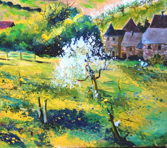 A village in my countryside in spring