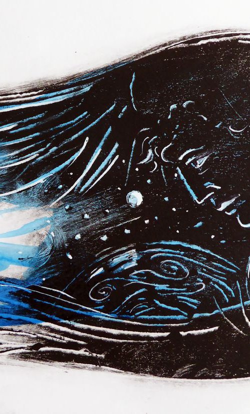 Angel, Planet, Moon, Stars by John Sharp