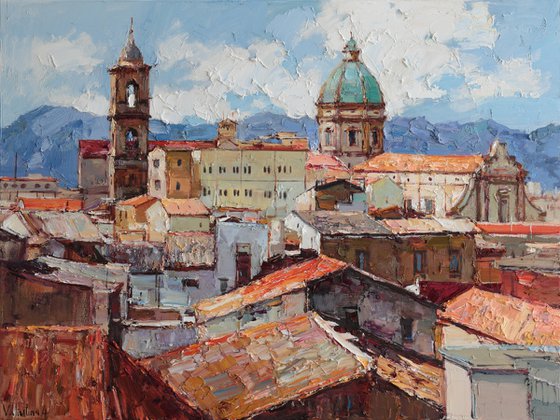 Sunlit Rooftops of Palermo