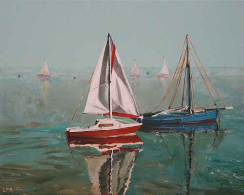 Small Sailing Boats by Linda Monk