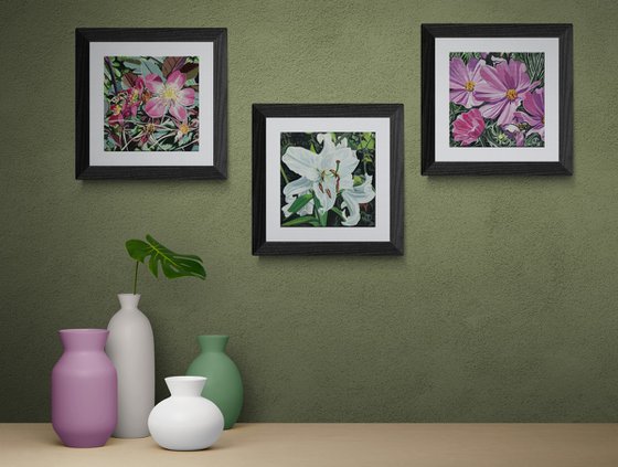 floral triptych
