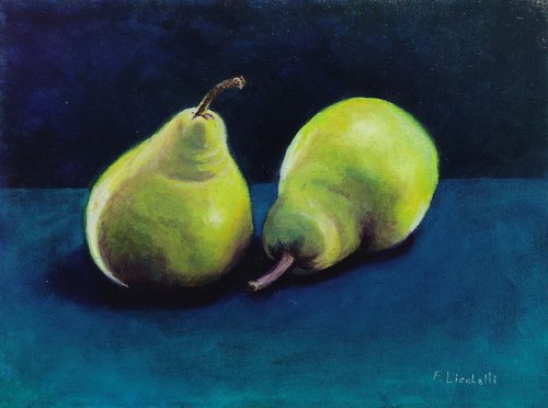 Green pears by Francesca Licchelli