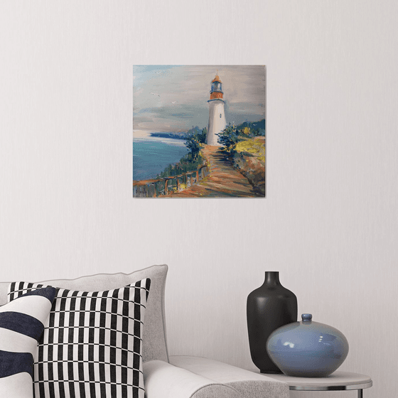 Lighthouse over northeastern coast