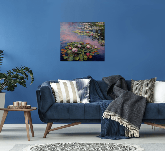 "Water lilies on the water"