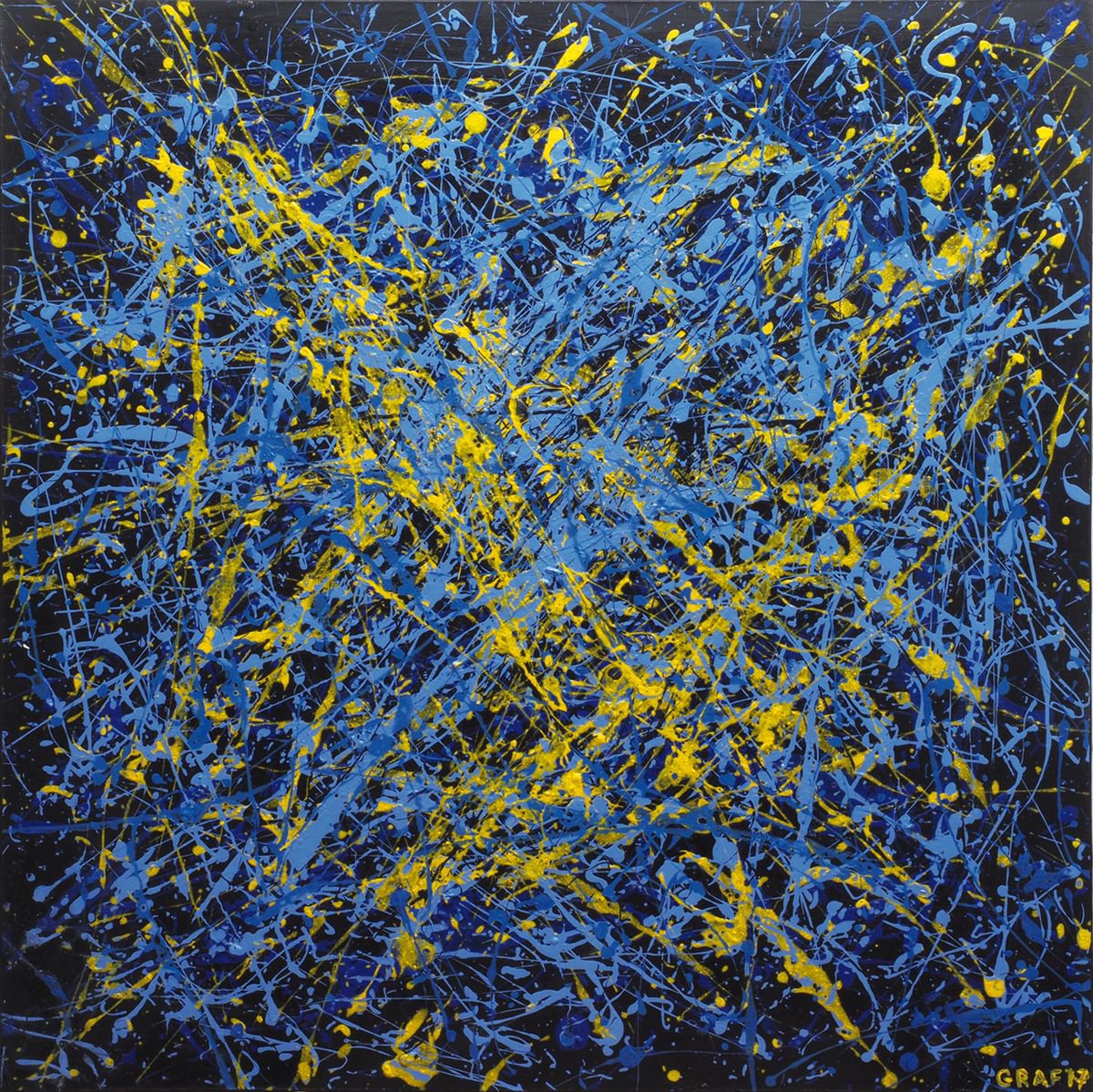 Hi to Jackson Pollock from Chernopolyanski Farmstead by Raisa Graf
