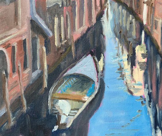 Venice Backwaters - an original oil painting by Julian Lovegrove