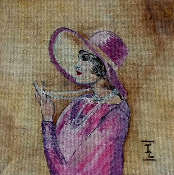 Woman blue bird