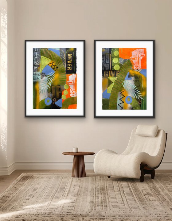 Never Give Up (Diptych)