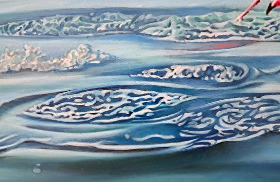 WING-SURFERS (PINK FLAMINGOES)