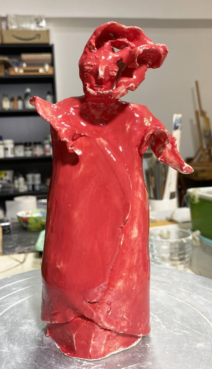 Organic Clay Sculpture , Il Mago (The Magician) By YS?rei, 3 X 9, Artwork For Sale On Artfinder