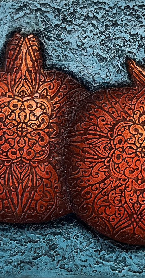 Ornate Pomegranates by Hasmik Mamikonyan
