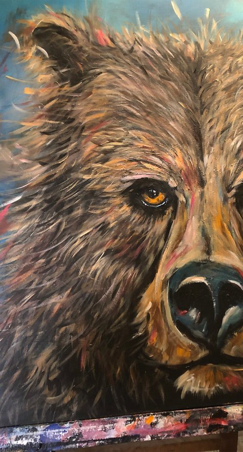 Grizzly Bear Stare by Ewen Macaulay