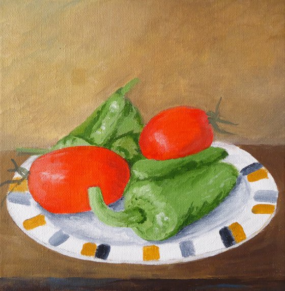 Padron Peppers and Tomatoes