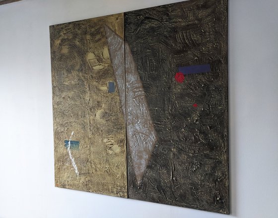 "Transition" Large Diptych.