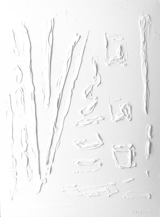 White abstraction snow