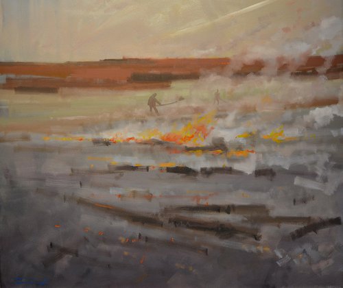 Burning the heather no 2. NEW PRICE by Tom Cringle