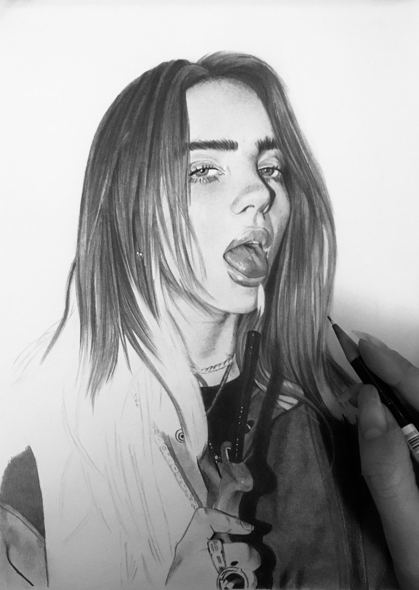 Billie Eilish Pencil drawing by Amelia Taylor | Artfinder