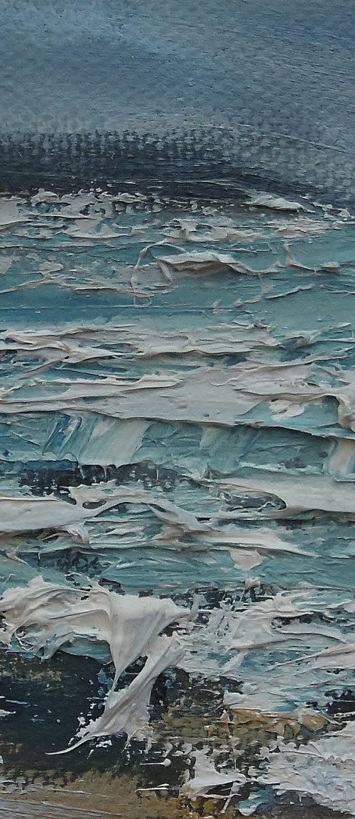 'Stormy Surf #3' Mini Canvas by Nikki Wheeler