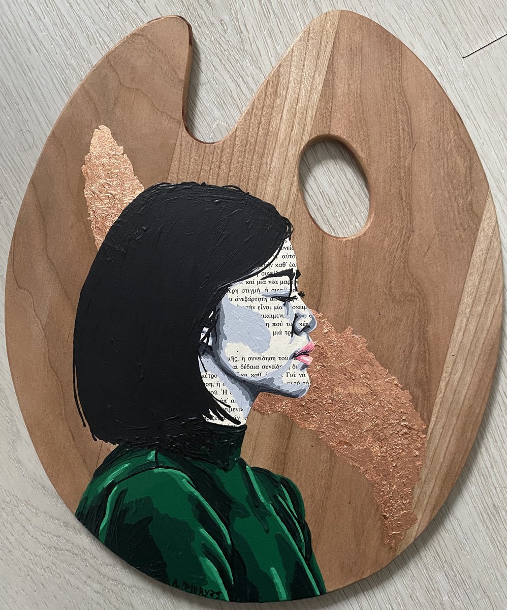 Portrait Collage By Annabelle Amory, 9 X 11, Vera, Original Artwork