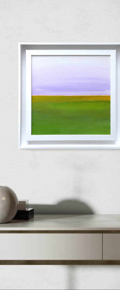 A Tranquil Landscape: Lavender Skies by KM Arts