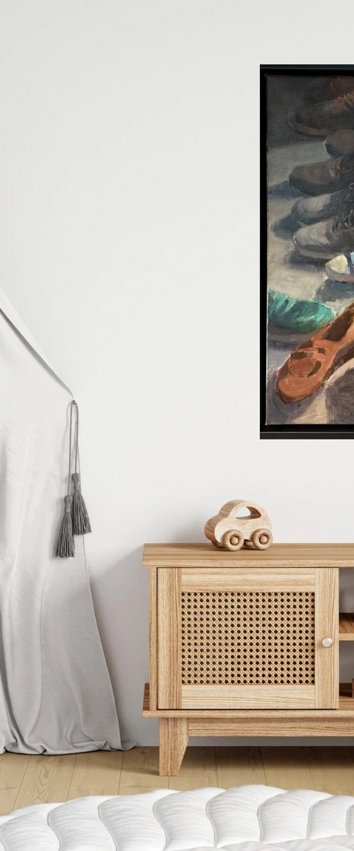 Baby blue shoes by Nithya Swaminathan