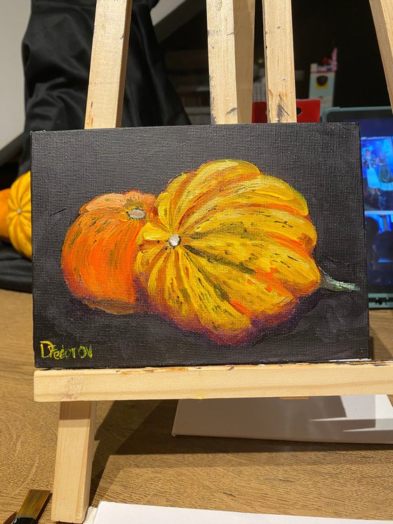 Pumpkins still life