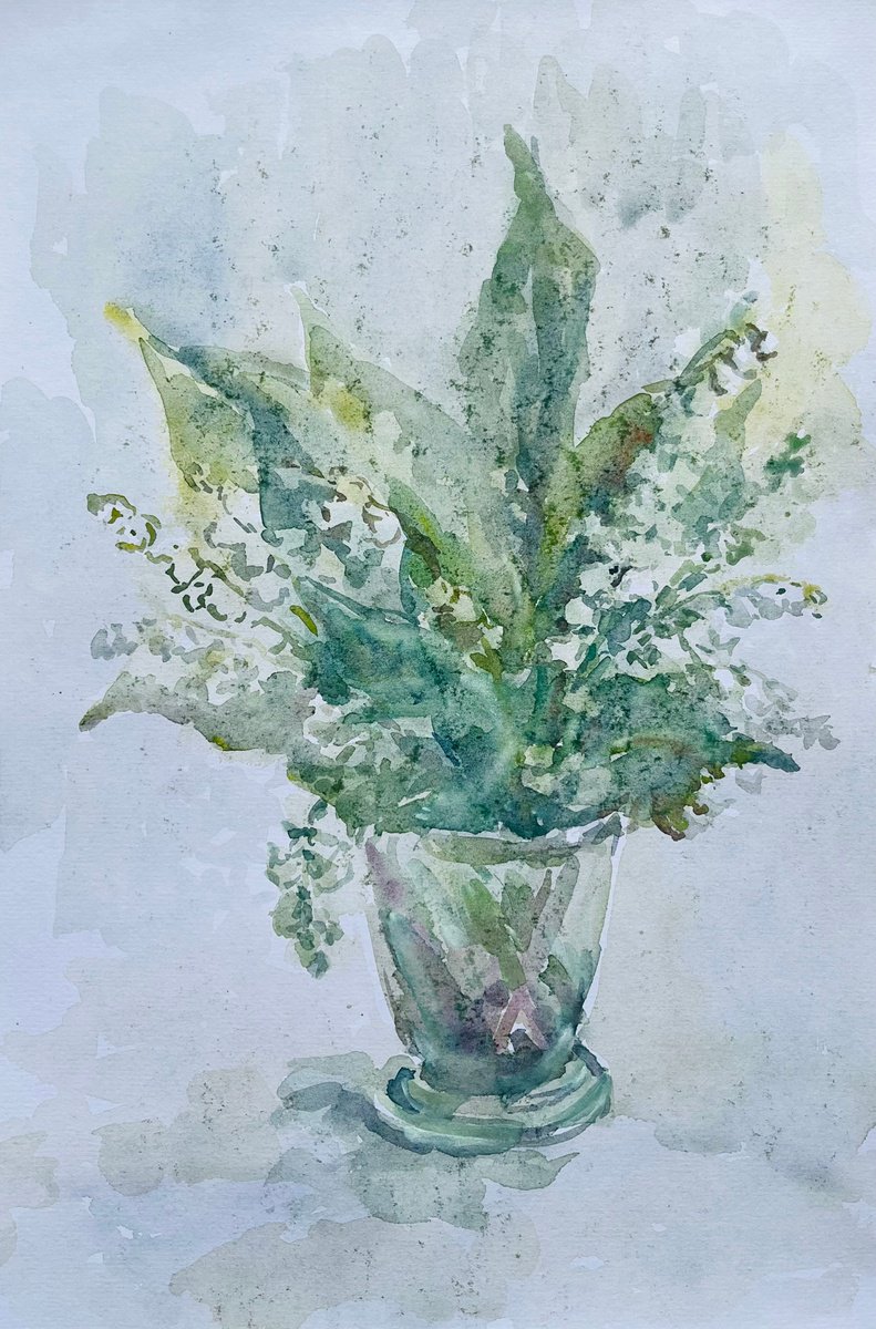 Lily of the valley 11,4x15,7in by Elena Klyan