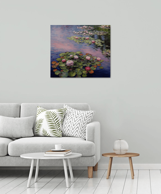 "Water lilies on the water"