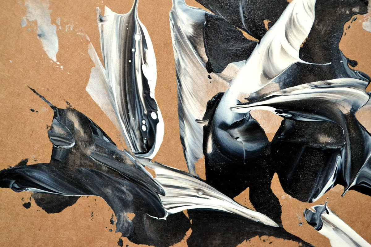 Abstract Acrylic Painting By Thierry Vobmann. Abstract ., 12 X 17", Natural Style 23, Original Artwork