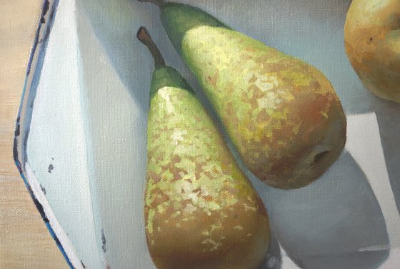 Still life with pears