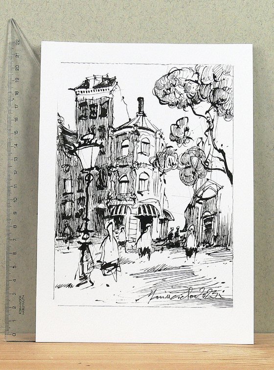 Amsterdam ink drawing.