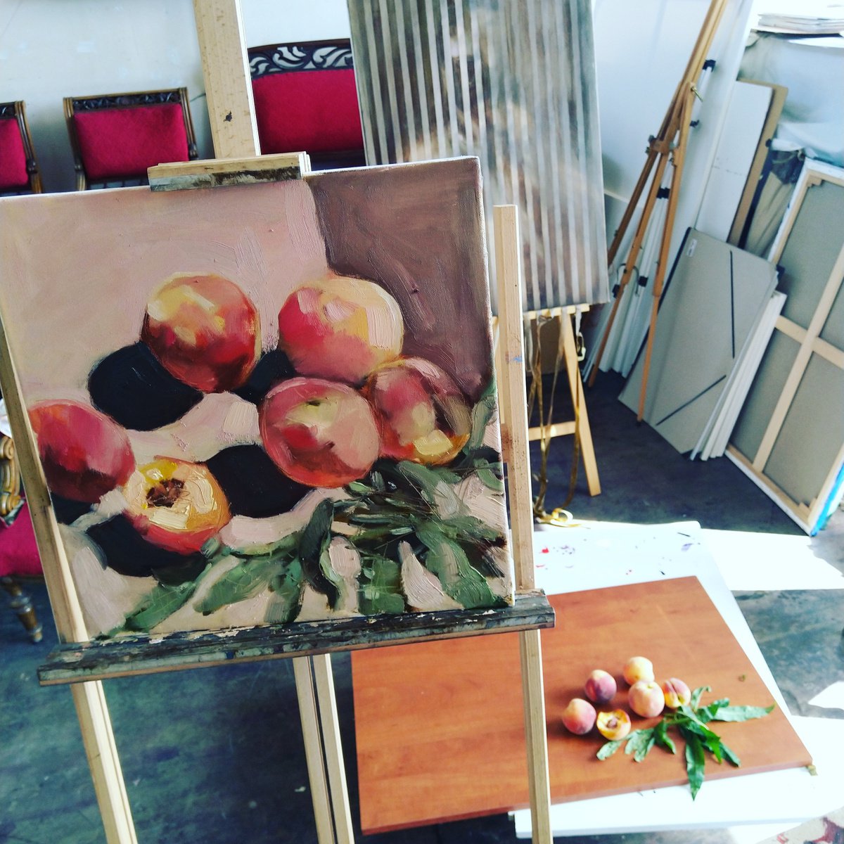 Peaches By Sebastian Beianu, 16 X 16, Artwork For Sale On Artfinder