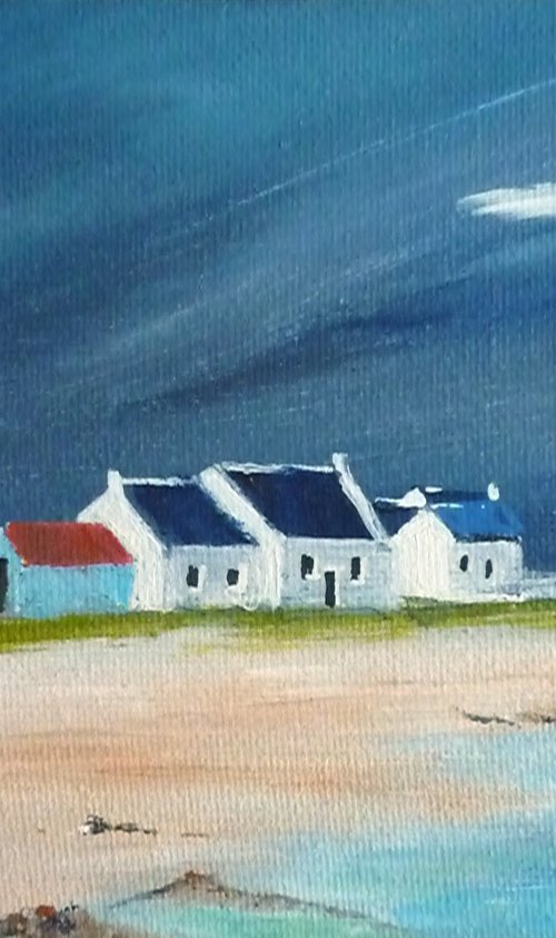 Hebridean Beach and Cottages by Margaret Denholm