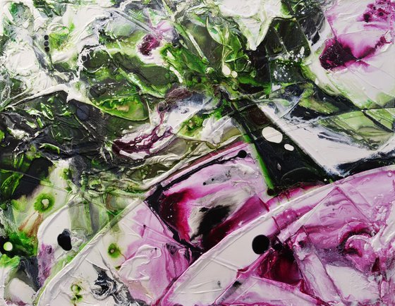 Seeded Violet 140cm x 180cm Textured Abstract Art