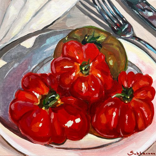 Still Life with Tomatoes by Victoria Sukhasyan