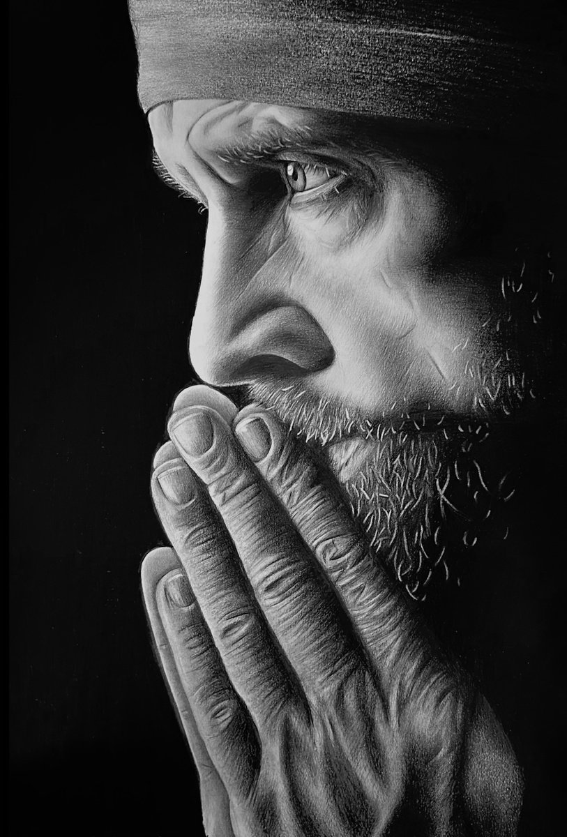 Photorealistic Portrait Pencil Drawing By Ioanna Ladopoulou, 12 X 17, Redemption, Original Artwork