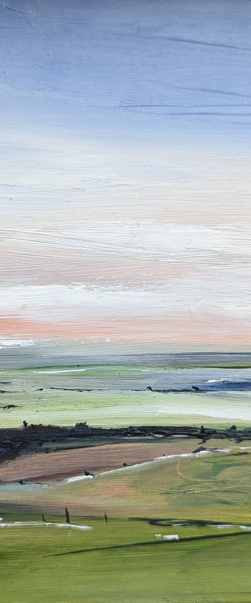 Miniature Abstract Chilterns Landscape #3 by Jo Earl