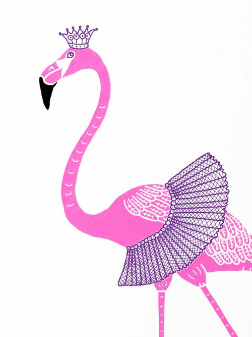 Dancing flamingo by Liz Whiteman Smith