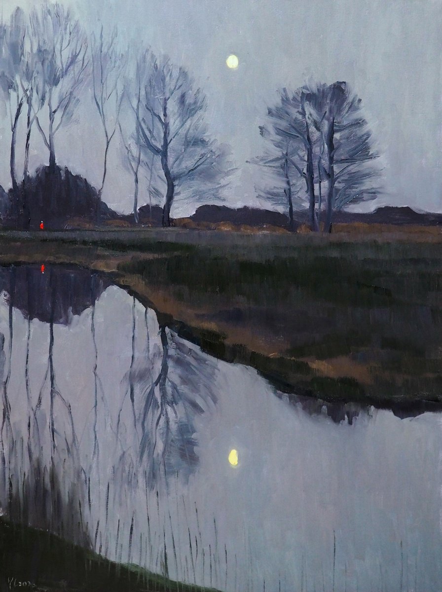 Moonrise By Yuanyuan Liu, 24 X 31, Artwork For Sale On Artfinder