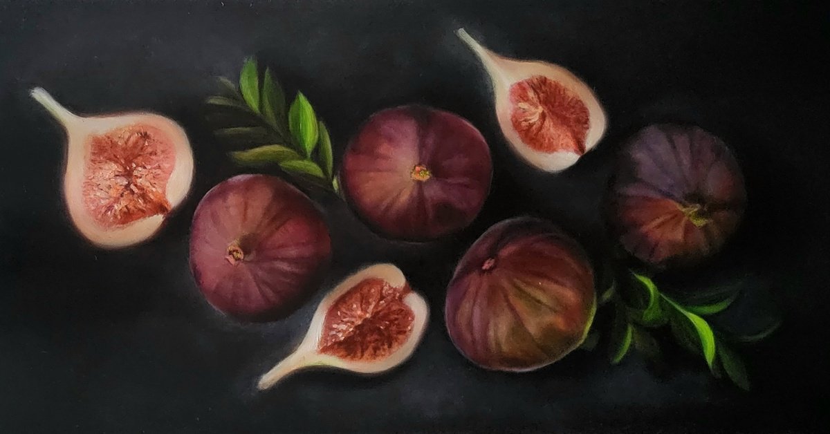 Sweet Figs Oil Painting by Nersel Muehlen