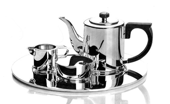 Chrome Tea Set