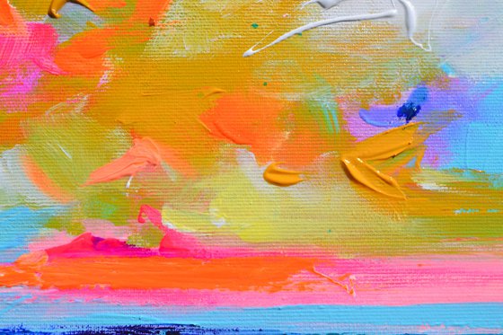 Blushing Sea Sunset - Colorful Seascape