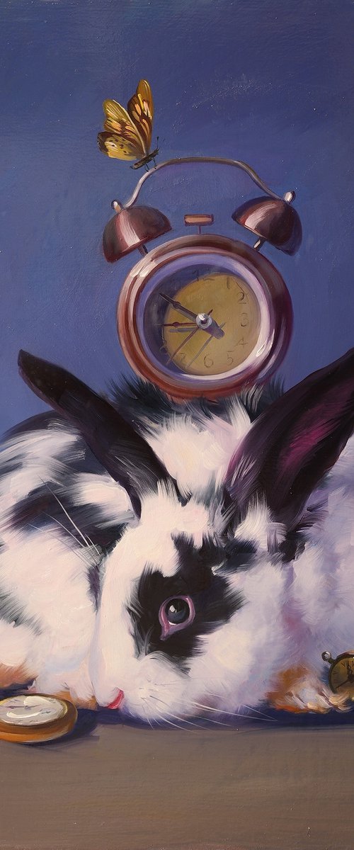"Rabbit and clock" by Lena Vylusk