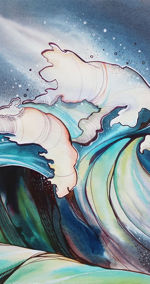 Restless ocean. by Alla Vlaskina