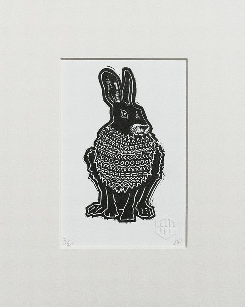 'Hare' in 10"x8" mount by AH Image Maker