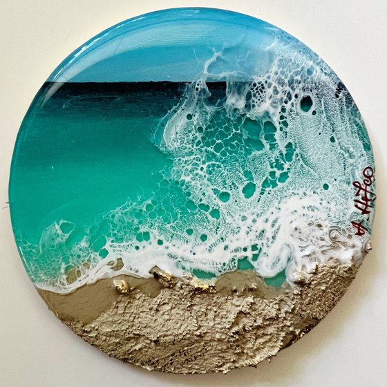 "Little wave" #4 - Miniature ocean painting